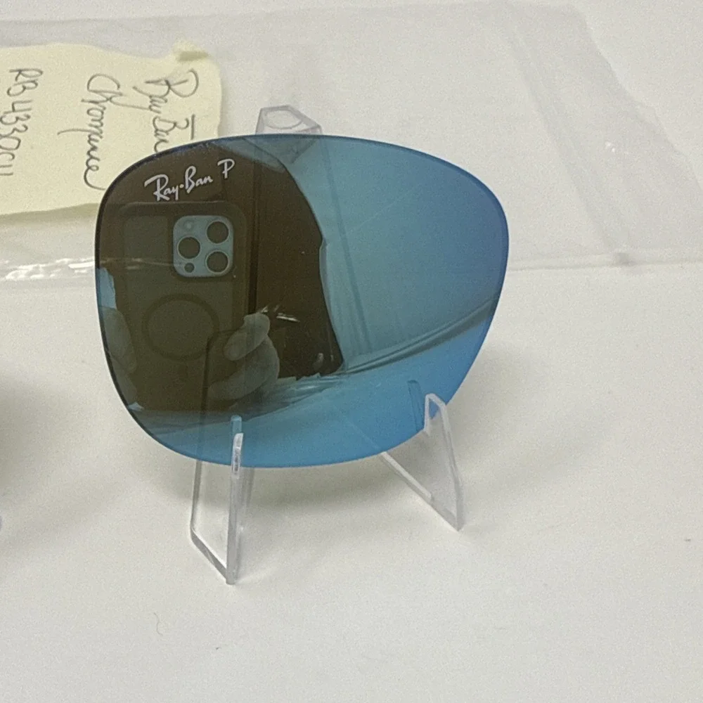 Ray Ban RB4330 Chromance Polarized Blue mirror Replacement Lenses Approx 58mm
